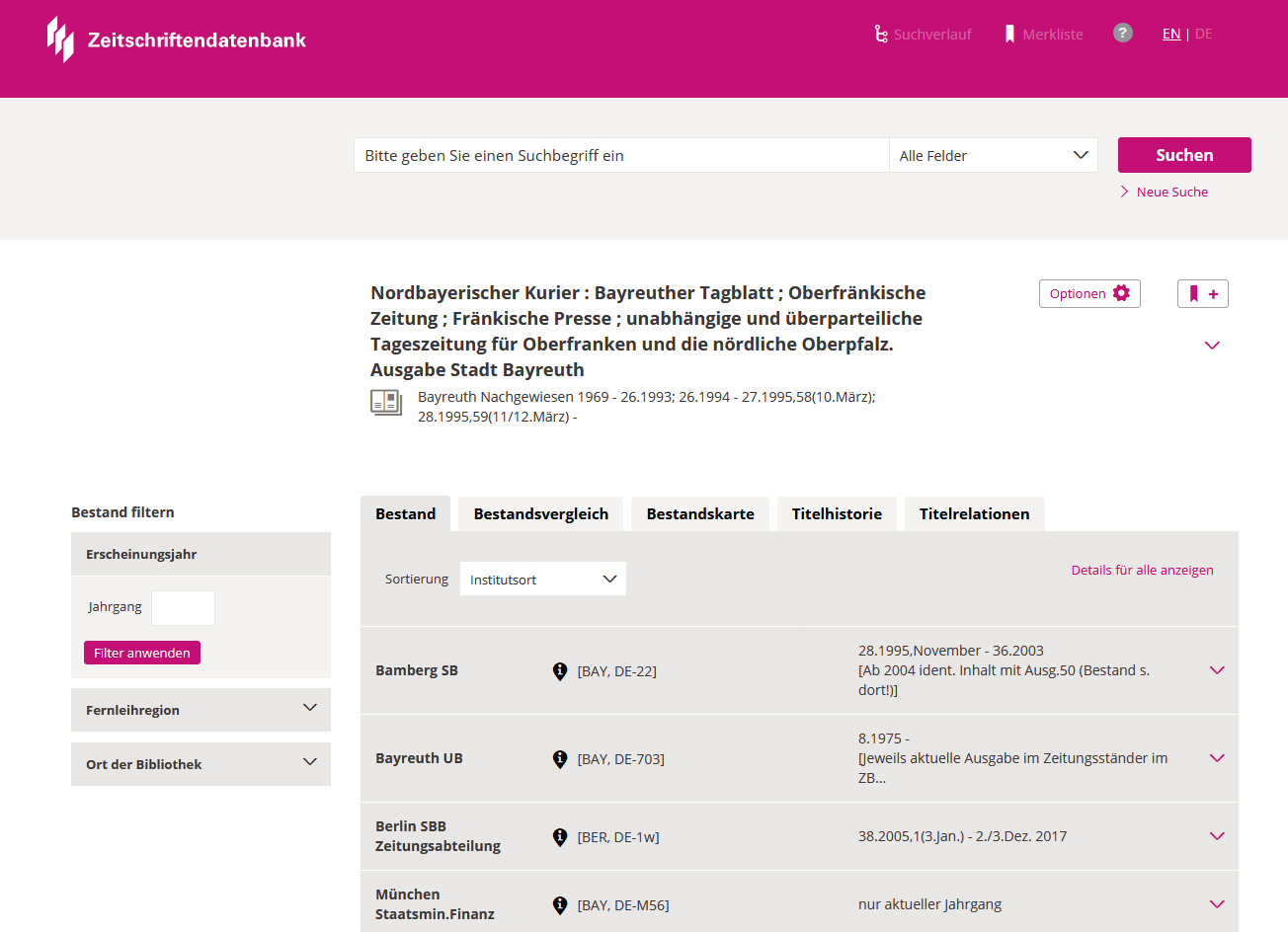 ZDB_Nordbayerischer Kurier