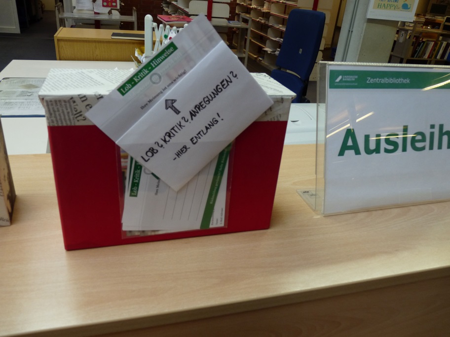 Box für Erwerbungsvorschläge ZB