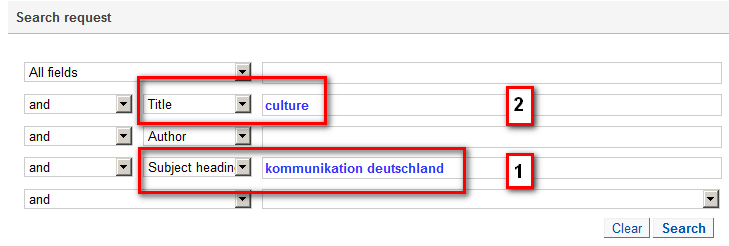 Schlagwörter und Stichwörter englisch
