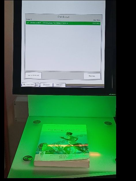 Borrowing media using the self-checkout device